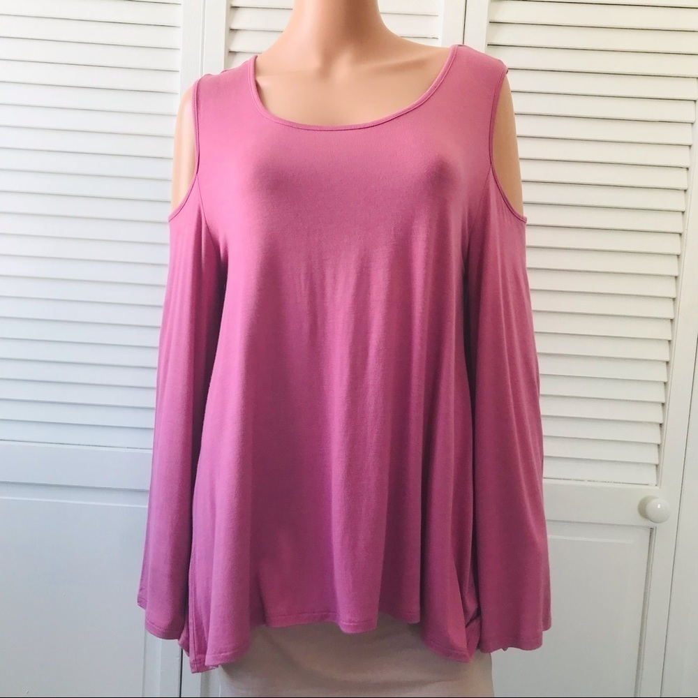 3/$25 ARIZONA JEAN CO. Pink Cold Shoulder Shirt Size XL